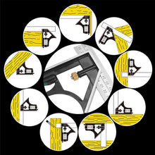 Load image into Gallery viewer, Multifunctional Combination of Movable Angle Ruler Set