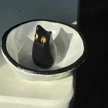 Load image into Gallery viewer, Lucky Black Cat Decorative Trinket Bowl Dish