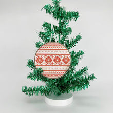 Load image into Gallery viewer, Round Christmas tree hanging sign with patterns