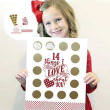 Load image into Gallery viewer, Valentine's Scratch Off Advent "14 things I or WE love about you!"