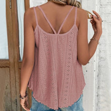 Load image into Gallery viewer, Solid Eyelet Embroidery Cami Top