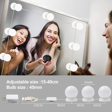 Load image into Gallery viewer, Vanity Mirror Lights Kit with Dimmer and USB Phone Charger