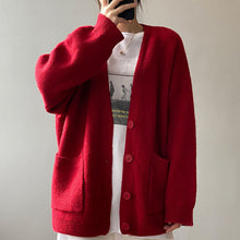 Load image into Gallery viewer, Slouchy Knitted Cardigan With Pockets