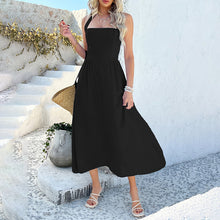 Load image into Gallery viewer, Solid Color Halter Neck Maxi Dress