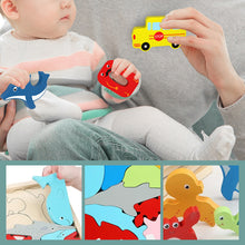 Load image into Gallery viewer, Wooden Animal Block Puzzle