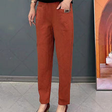 Load image into Gallery viewer, Women's Elastic Waist Cotton Pants