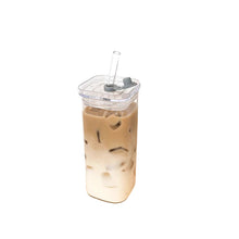 Load image into Gallery viewer, Square Drinking Cup with Lid &amp; Straw