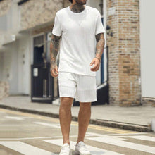 Load image into Gallery viewer, Men's Solid Textured Shorts Set