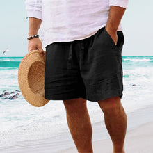 Load image into Gallery viewer, Strandshorts i bomullslin for menn