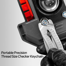 Load image into Gallery viewer, Thread Size Checker Keychain