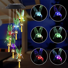 Load image into Gallery viewer, LED Solar Hummingbird Wind Chime