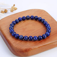 Load image into Gallery viewer, Natural Lapis Lazuli Stone Beaded Bracelet