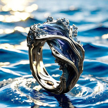 Load image into Gallery viewer, The Heartbeat of The Sea, Ocean Wave Ring
