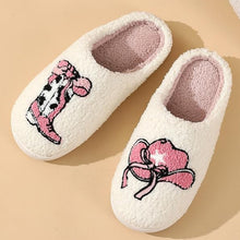 Load image into Gallery viewer, Cartoon Print Plush Slippers