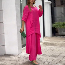 Load image into Gallery viewer, Women's Solid Color Linen Fashionable Casual Suit