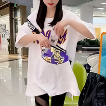 Load image into Gallery viewer, Women’s Unique Crossbody Bag Short Sleeve T-shirt with Zipper Pocket