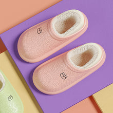 Load image into Gallery viewer, Autumn And Winter Embossed Little Bear Home Waterproof Cotton Slippers