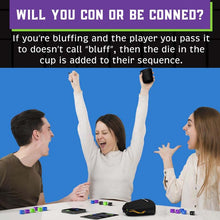 Load image into Gallery viewer, Cuff The Bluff - A Fun Bluffing Dice &amp; Card Game