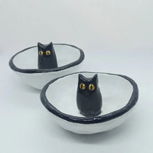 Load image into Gallery viewer, Lucky Black Cat Decorative Trinket Bowl Dish