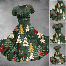 Load image into Gallery viewer, Women's Christmas Tree Print Design Maxi Dress