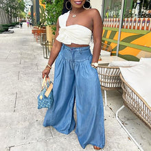 Load image into Gallery viewer, Wide-leg High-waisted Jeans