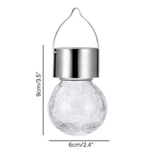 Load image into Gallery viewer, Multicolor Crackle Glass Hanging Solar Lights