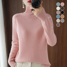 Load image into Gallery viewer, Women's Solid Turtleneck Knit Sweater