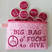 Load image into Gallery viewer, Big Bag of F*cks to Give Zipper Pouch