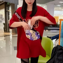 Load image into Gallery viewer, Women’s Unique Crossbody Bag Short Sleeve T-shirt with Zipper Pocket
