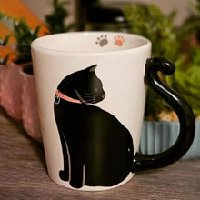 Load image into Gallery viewer, Cute Handmade Black Cat Lucky Coffee Cup