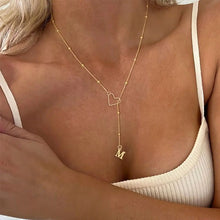 Load image into Gallery viewer, Letter Heart Design Pendant Necklace