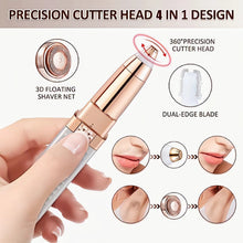 Load image into Gallery viewer, 4 In 1 Facial Electric Shaver For Women, Full Body Epilator Rechargeable Eyebrow Nose Bikini Hair Trimmer
