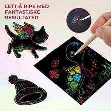 Load image into Gallery viewer, 【100 ark / 1 sett】DIY regnbuemagisk skrapepapir kunstsett