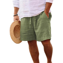 Load image into Gallery viewer, Strandshorts i bomullslin for menn