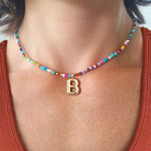 Load image into Gallery viewer, Letter Beaded Necklace