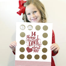 Load image into Gallery viewer, Valentine's Scratch Off Advent "14 things I or WE love about you!"
