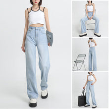 Load image into Gallery viewer, Lyocell høye jeans med vidde ben