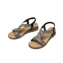 Load image into Gallery viewer, Anti-Skid Soft Sole Rhinestone Wedge Heel Shoes