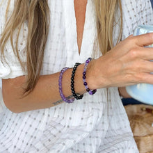 Load image into Gallery viewer, Amethyst Stress Relief Beaded Bracelet