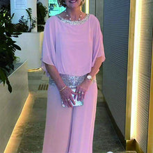 Load image into Gallery viewer, Sequined Colorblock Elegant Two-piece Set