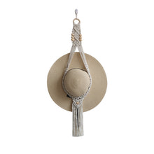 Load image into Gallery viewer, Handmade Linen Decorative Boho Hat Rack For Wall Hanging
