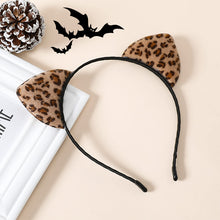 Load image into Gallery viewer, Leopard Cat Ears Headband