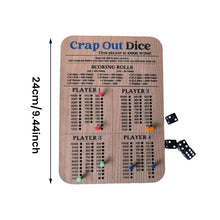 Load image into Gallery viewer, Crap Out Dice Scoreboard