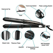 Load image into Gallery viewer, Steam Flat Iron Hair Straightener