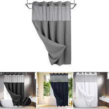 Load image into Gallery viewer, Waffle Pattern Double Layer Shower Curtain