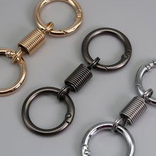 Load image into Gallery viewer, Nordic Retro Spring Double Ring Keychain