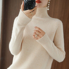 Load image into Gallery viewer, Women's Solid Turtleneck Knit Sweater