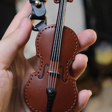 Load image into Gallery viewer, Crafted Leather Violin &amp; Cello Keychain