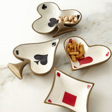 Load image into Gallery viewer, Enamelled Metal Playing Card Dishes