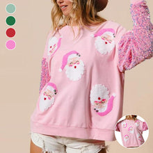 Load image into Gallery viewer, Women's Sequin Santa Sweatshirt